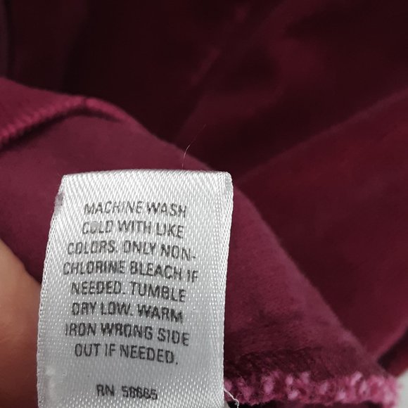 Amber Sun Jacket Corduroy Burgundy Red Womens Large Snap Front - Picture 13 of 16